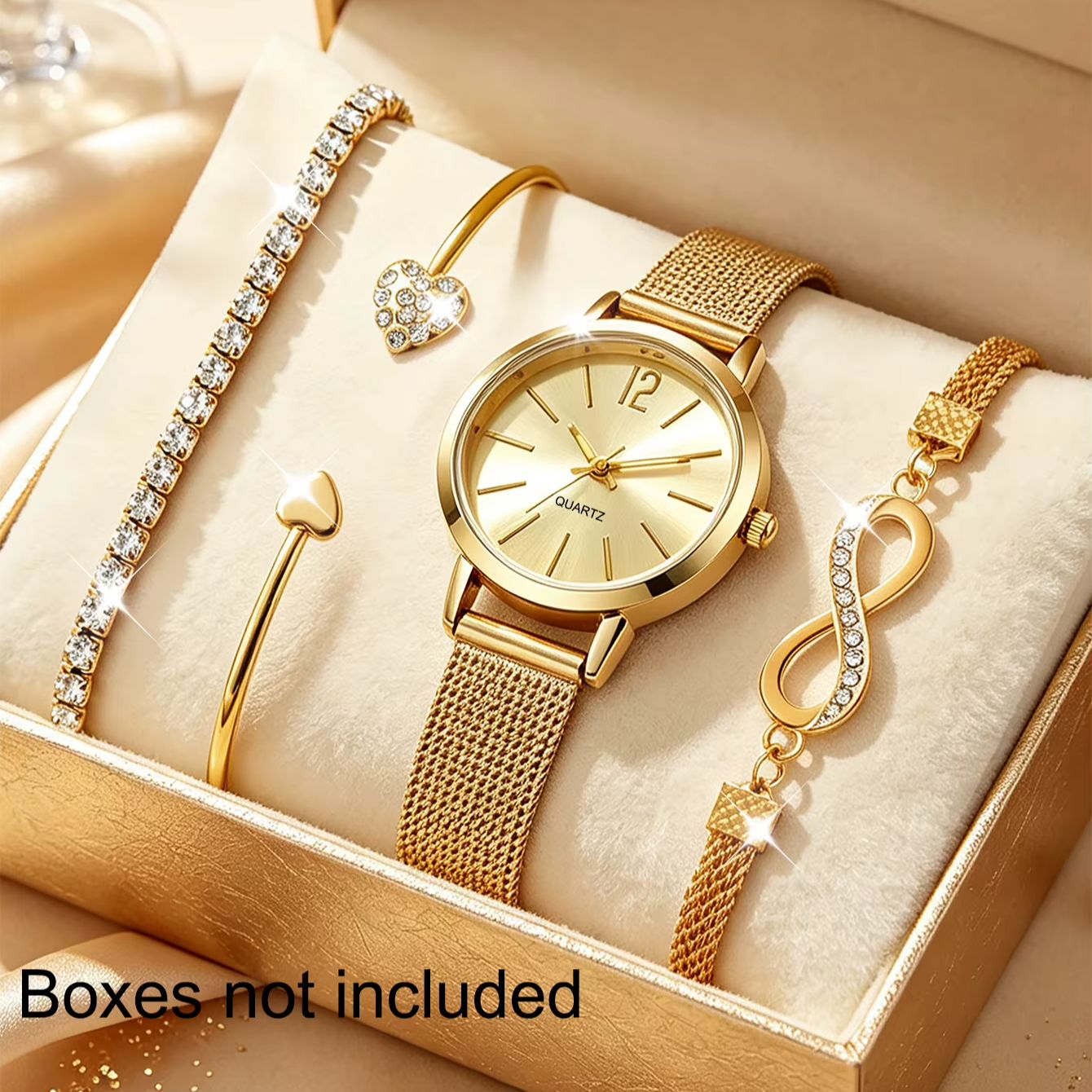 Luxury Watch Gift For Her - Satu Set 4 Jam Tangan Wanita